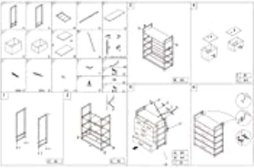 Miniatura 7 de AZL1 Life Concept Unidad organizadora de tela con 5 cajones, fácil montaje, torre de almacenamiento vertical para armario, dormitorio, entrada, beige