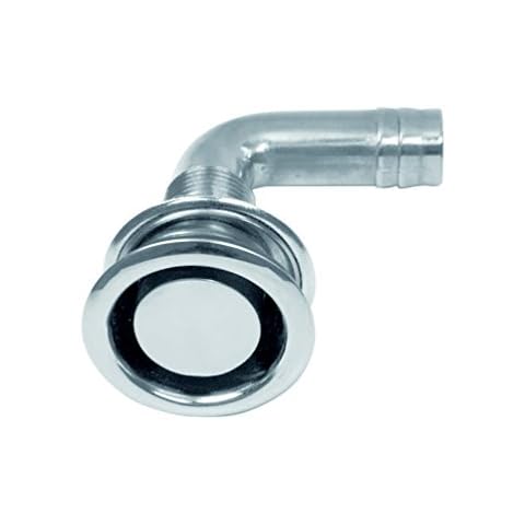 Yacht Steel Flush tank vent 90°, 19mm, 75mm, 49mm Cover