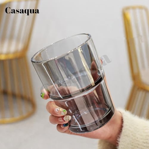 Image of Glass Tumbler with Leather Sleeve & Glass Straw - 400ML, Set of 1, Leakproof Lid, Reusable Travel Coffee Cup for Hot & Cold Drinks, Iced Coffee, Smoothies, Juice, Water, Office (Random Color)