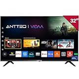 Antteq Vita TV-V32-AH3Q1L Smart TV 32 Pouces (80cm), Vidaa OS Télévision avec Appli Mobile,APP Store,Share to TV, Molotov/Netflix/DAZN/WiFi,HDMI,2025