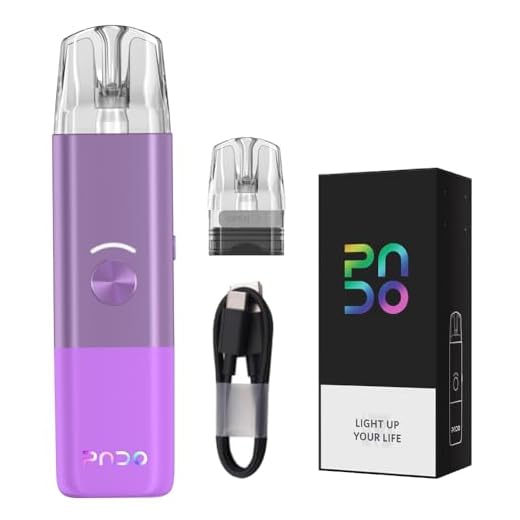 VAPTIO PADO Kit Cigarette Electronique 1000mAh 22W Vape Pen avec PADO Pod Bobine 2pcs 0.6ohm(Mesh) / 1.2ohm(MTL),Sans nicotine San tabac (Violet)