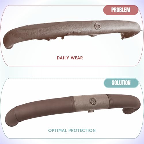 Miniatura 2 de Protec Tif Fundas De Polipiel Para Manillar Compatibles Con Cybex Priam Protección Elegante Hechas A Medida En España Marron Oscuro