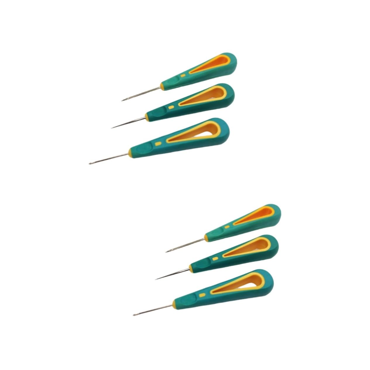 SHINEOFI 6pcs Craft Tool Kit Multifunctional Sewing Awl with Round Hole Straight Tip Hook Awls for Sewing Repairing Shoes Tents More for Home Craft