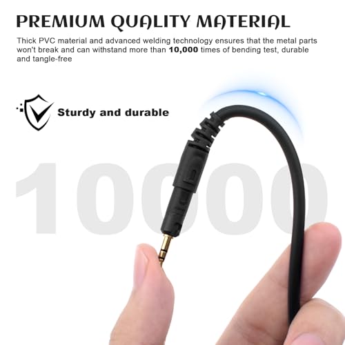 Cable de audio auxiliar 2.5mm a 3.5mm/6.35mm 5ft miniatura 4