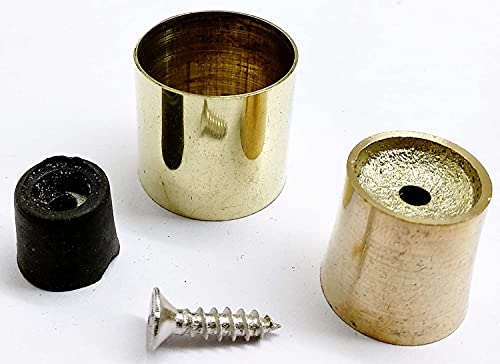 Solid Brass Vintage Cane Walking Stick Handle Eagle Head Cast Brass W/Outside Connector Rod Replacement Rubber Brass Tip #TOP1