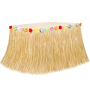 Huskein Goldener Hawaii-Gras-Tischrock