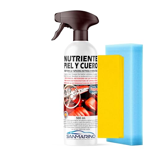 SANMARINO NUTRIENTE HIDRATANTE DE PIEL Y CUERO CON PISTOLA 500 ML. + BAYETA + ESPONJA