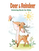 Deer and Reindeer Coloring Book for Kids 1679274740 Book Cover