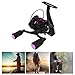 Kuuleyn Carbon Fiber Fishing Reel,Handle Baitcasting Trolling Reel,Rocker Left Right Fishing Reel,Spinning Reel Metal High Hardness Double Rocker Arm Reel with Shallow Line Cup for Ice Fishing(3000)