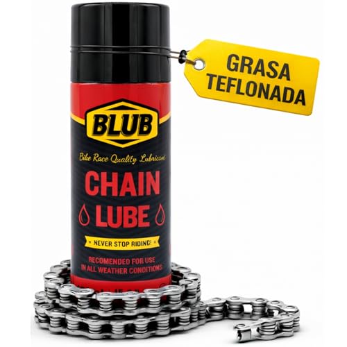 BLUB Chain Lube 450ml | Lubricante Cadena Bicicleta Spray | grasa cadena bicicleta - aceite bicicleta cadena de Teflon | grasa teflonada | lubricante cadena bicicleta mtb