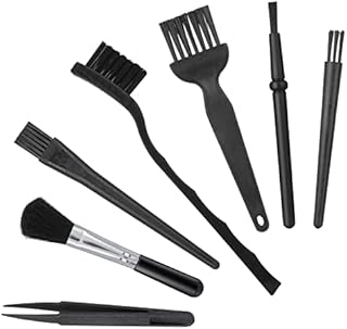 TIESOME Set of 7 Keyboard Anti Static Brushes, Plastic Handle Portable Cleaning Brushes, Computer Keyboard Cleaning Brush Kit for Cleaning Computer Keyboard Car Lab