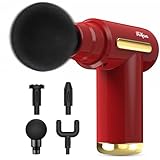 Dr Physio USA Supervolt X Blaze 1041 Rechargeable Handheld Percussion Gun Massager Machine for Deep Tissue Muscle Massage Body Relaxation Pain Relief Muscle Relaxation of Neck,Shoulder,Back,Foot,Red