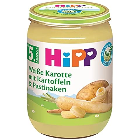 HiPP Gemüse Weiße Karotte mit Kartoffeln und Pastinaken, 6er Pack (6 x 190 g) Cover
