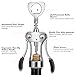 KORCCI Wine Opener 2 Pcs, Wine Bottle Opener, Zinc Alloy Wing Corkscrew Heavy Duty, Cork Screw Beer Opener for Bartenders, Multifunctional Bottle Opener for Kitchen, Restaurant, Bar, Waiters （Silver）