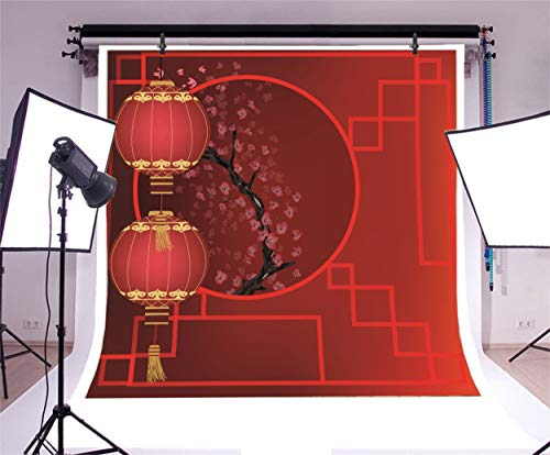 AOFOTO Fondos Fotográficos 8x8 pies Rojo Lunar miniatura 3