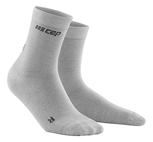 CEP allday merino mid cut socks, light grey, men IV