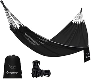 KingCamp Double Hammock Ultralight Breathable in Ice Silk 320 × 150cm 2 People Camping Hammock Load 200 kg for Garden Backyard Camping Travel Beach Outdoor Nice Gift