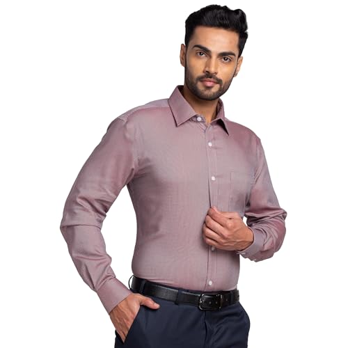 Image of Park Avenue Regular Fit Pure Cotton Structure Pattern Ainsley Collar Formal Shirt