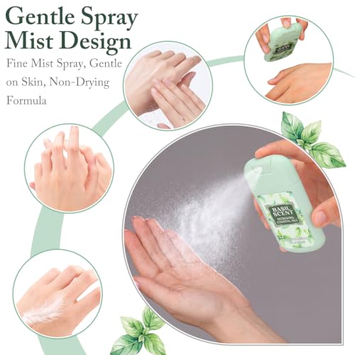Image of 12 Pack Mist Hand Sanitizer Spray Keychain Cute Mini Hand Sanitizer Travel Size Bulk 1oz Scent Moisturizing Back to School Teacher Gift Classroom Variety Pack for Gym Purse Backpack(Green,Basil)