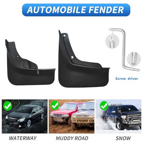 Image of Custom Fit for Mud Flaps 2024 2025 2026 Lincoln Nautilus Mud Splash Guard Front and Rear 4-PC Set
