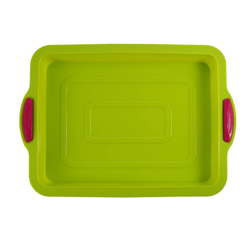 JasCherry Rectangle Moule en Silicone Pour Anniversaires ou Gros Gâteaux Quotidiens, Pâtisseries, Tartes, Antiadhésif, Souple, Démoulage Facile et Net -...