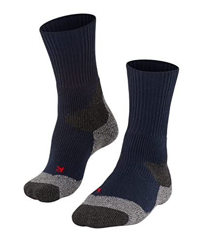 FALKE Mens TK4 Hiking Socks, Merino Wool, Blue (Marine 6120), US 6.5-8.5 (EU 39-41 ? UK 5.5-7.5), 1 Pair