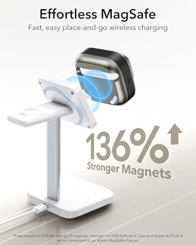 Image of ESR for AirPods 4 Case, Compatible with MagSafe, Pulse Series, Titanium