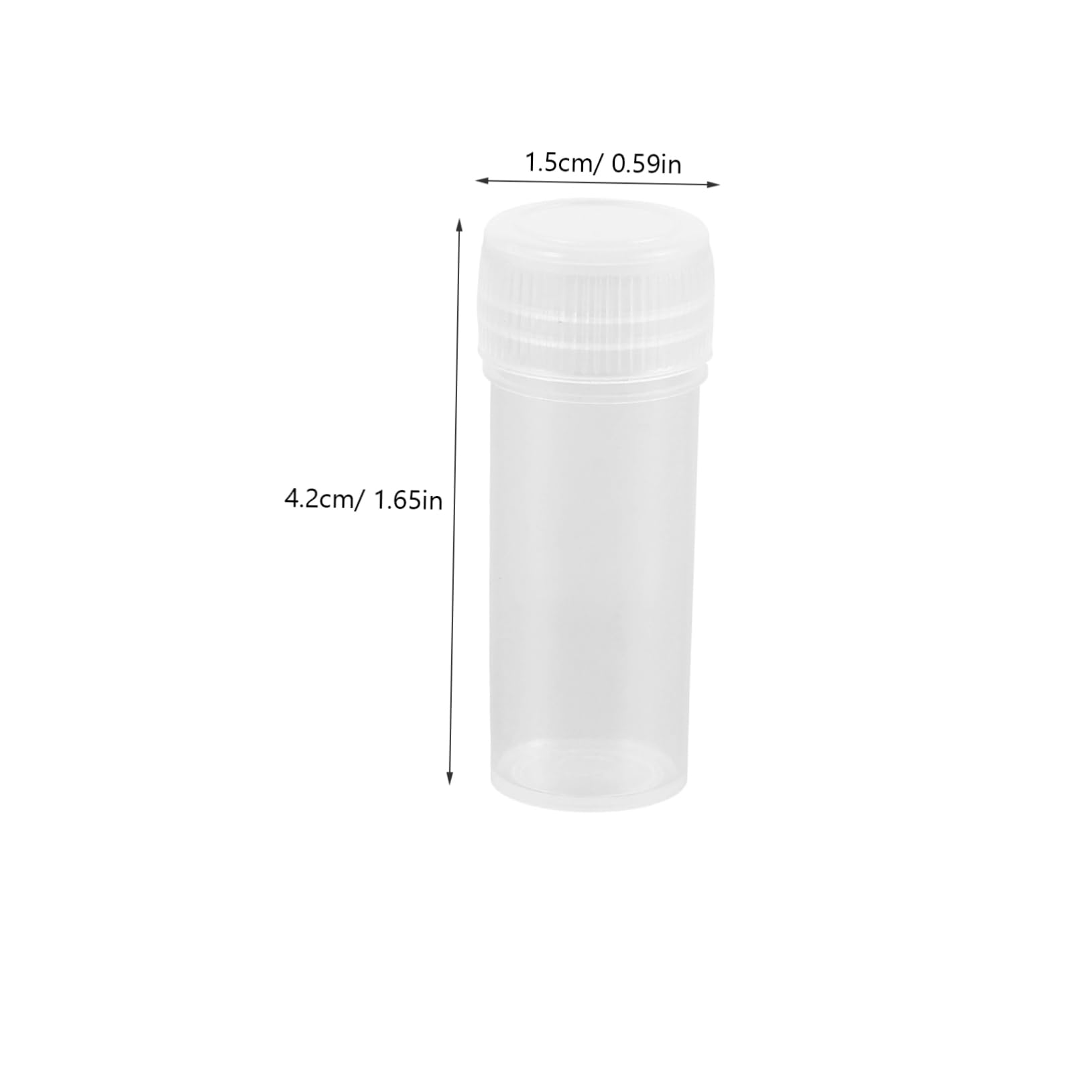 FUNOMOCYA 5ml Capacity Plastic Lab Tubes Leakproof Screw Cap Vials Empty Tubes for Business Pure Sample Storage Containers