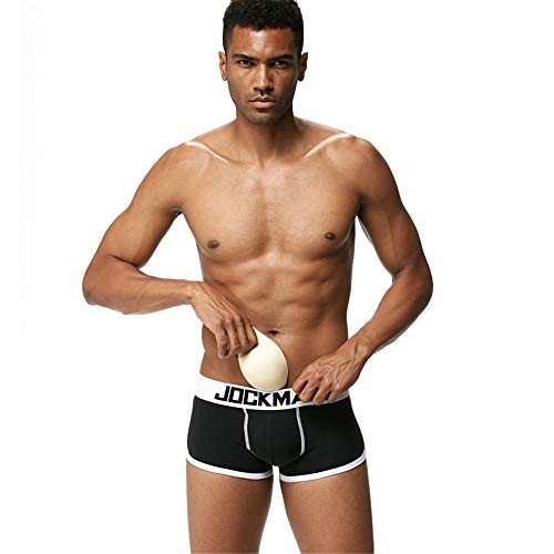 JOCKMAIL Men's Padded Underwear Butt Lifter Boxers with Enhancer Padding Mens Cotton Boxers Man Butt Lift Underwear-2Pack4