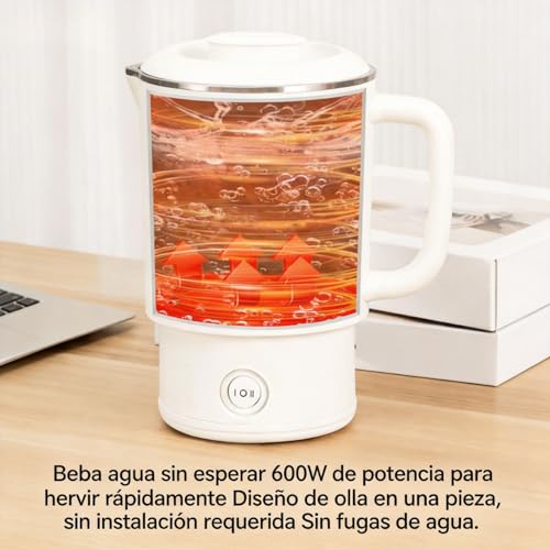 Hervidor eléctrico Yosoo Health Gear 600ml acero inox 600W miniatura 2