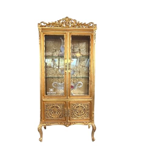 Vitrina dorada de estilo retro estilo francés