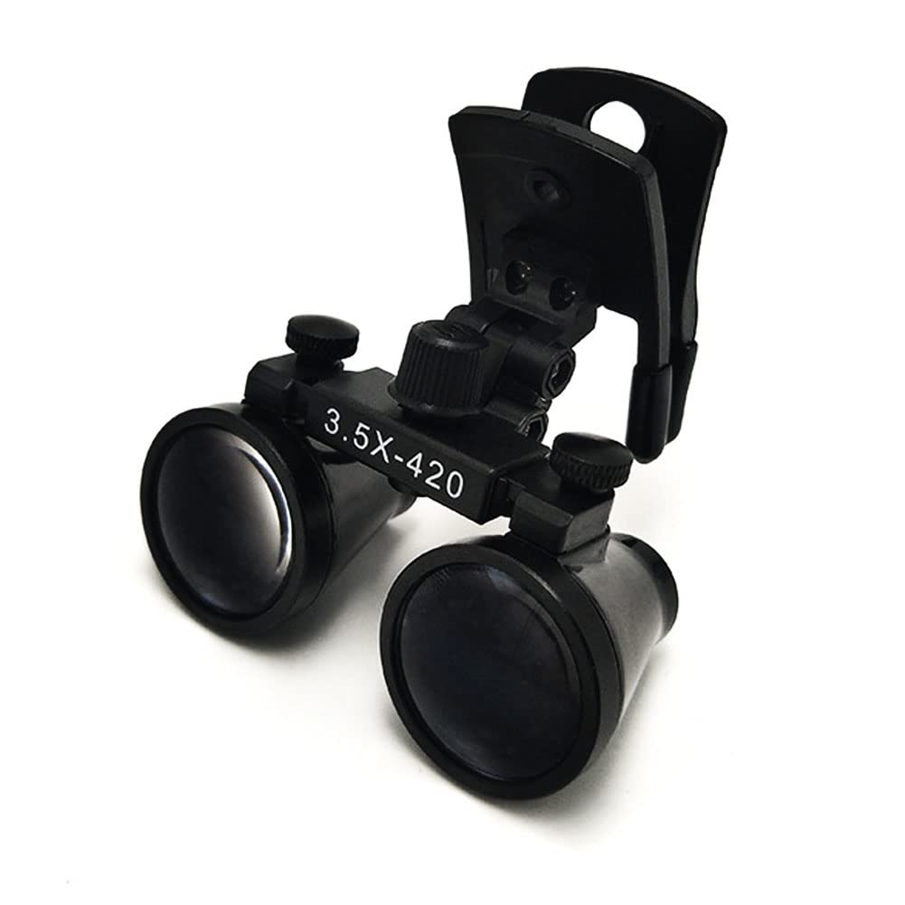 Loupes binoculaires médicales chirurgicales 3,5 x 420 mm, loupes binoculaires chirurgicales à Clipser pour Clinique médicale, Accessoires d'équipement Dentaire