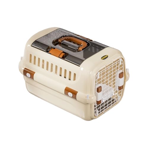 BEIBEINOYA ペット用航空キャリー 猫用バッグ 犬用ケージ 大型 手提げ式 4面通気 双方向スプリングドア トップスカイライト パノラマデザイン