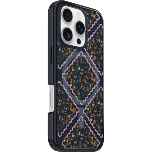 Image of OtterBox iPhone 16 Pro Symmetry Series Clear Case - Floral Romance Blue - Ultra-Thin, Sleek iPhone Case, Floral iPhone Case