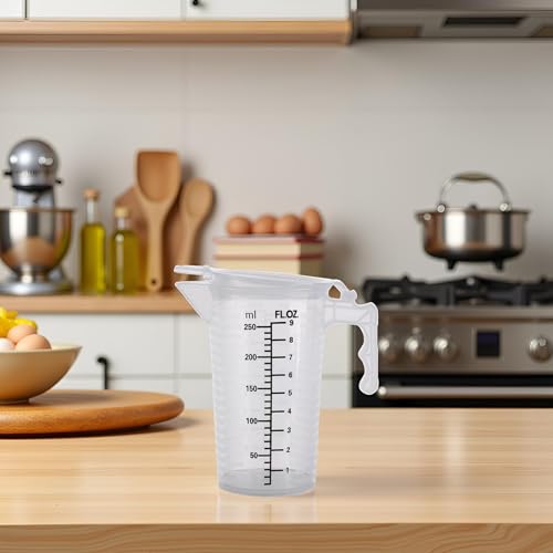 Vaso medidor transparente con tapa 250 ml miniatura 6