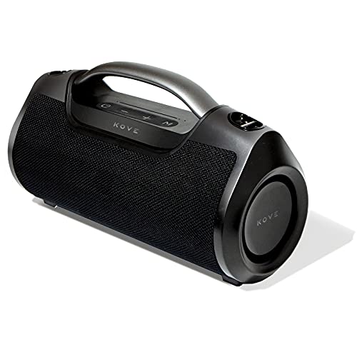 Kove Kasita Bluetooth Boombox Speaker - Portable and Rechargeable, Wireless with HD Louder Volume, Deep Bass Subwoofer, Microphone, IPX6 Waterproof - Perfect Boom Box for Home, Outdoor or Travel