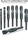 Hiltex 10005 HSS Silver and Deming Industrial Drill Bit Set (8 Pieces), 1/2