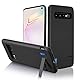 Gladgogo Akku Hülle für Samsung Galaxy S10, [6000 mAh] Battery Case Akkuhülle Mit klappbarem Ständer (6,1 Zoll)
