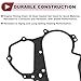 HEROFFIX 1 Pcs Car Engine Timing Cover Gasket Set for Infiniti 2.5L 3.5L 3.7L Chain Case Cover Gasket No.23797EY01A/23797EY00A Black Metal