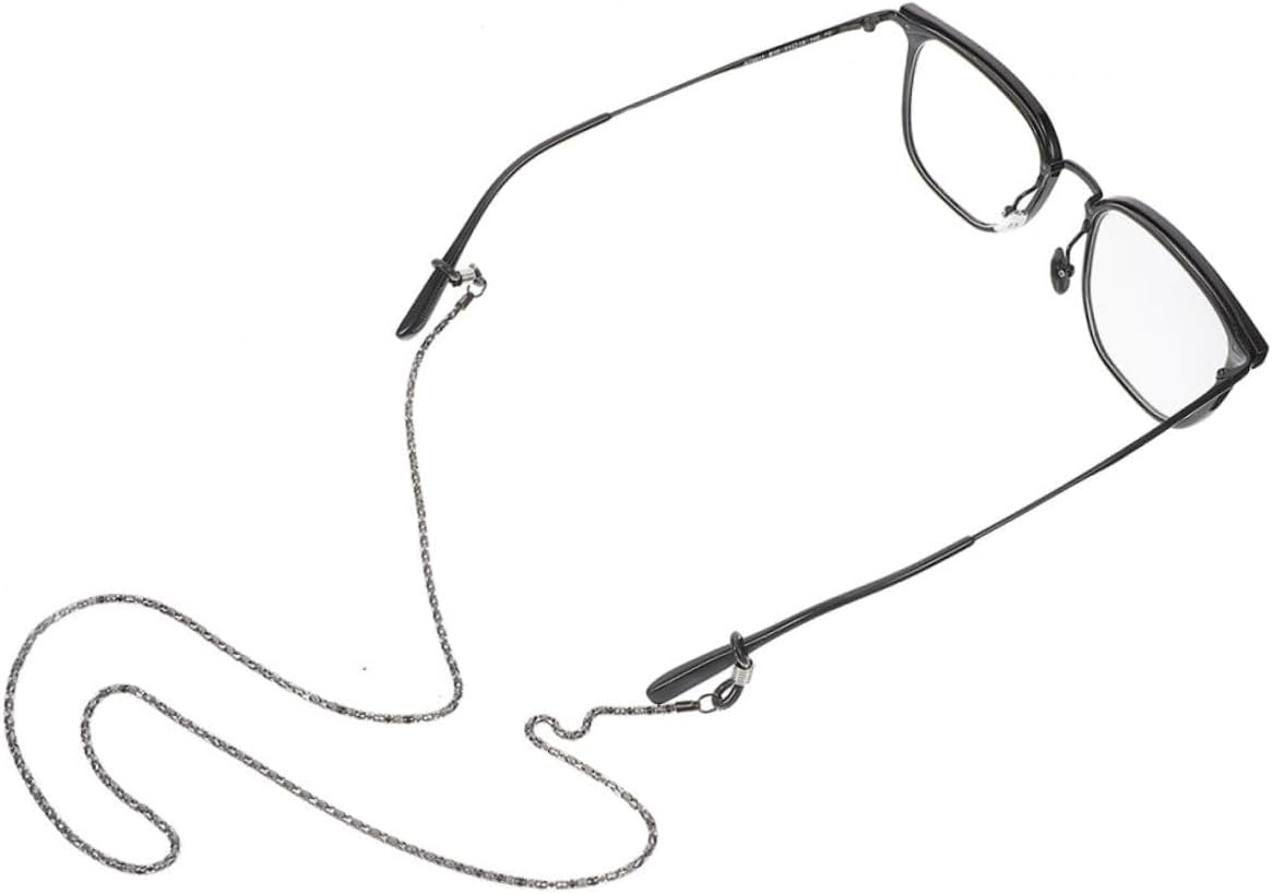 BESTYASH 6Pcs Adjustable Stainless Steel Eyeglass Chain Outdoor Eyewear Holder for Men and Women Slip Design for Active Lifestyles and Daily Use