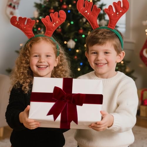 Image of Tsorode 10 Yards Burgundy Velvet Ribbon for Christmas Tree,2 Inch
