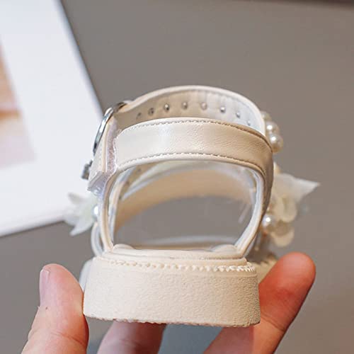 sfdgfhyf Kids Low Heel Shoes Children's Sandals Summer Children's Pearl Flower Princess Shoes Little Girls' Middle Shoes2