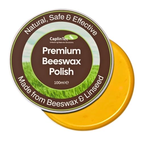 CaplinTec Beeswax Polish for Wood – Formulated with Linseed Oil | 100ml Furniture Wax | Restorer & Protector for Outdoor Surfaces | Preserves & Enhances Natural Long-Lasting Finish