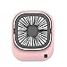 JUEMISSA Quadratischer Desktop-Lüfter Mini-Lüfter wiederaufladbarer USB-Lüfter Tischlüfter tragbarer Lüfter (Color : Rosa, S : 11.7 * 3.6 * 13.9cm)