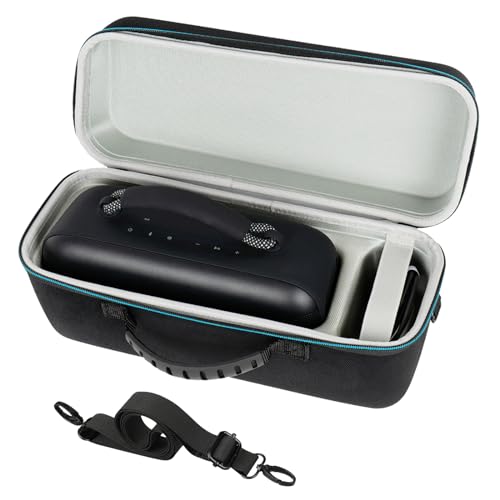 Hard Protective Case Replacement for Bose SoundLink Max, Portable Speaker Travel Case Compatible with Shoulder Strap and Handle. (Black)