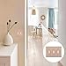 Baby Pink 3-Gang Light Switch Cover,Toggle Wall Plates Cover,Outlet Covers,Polycarbonate Thermoplastic,21212516