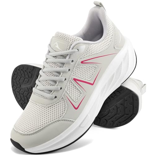 Almusen Womens Tennis Shoes for Walking: Comfort Breathable Mesh Casual Cushion Athletic Sneakers for Running Gym Training