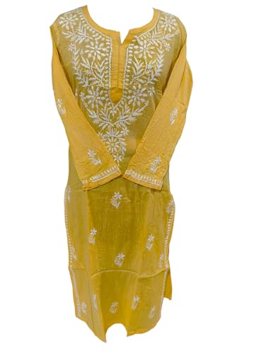 Image of Women Fashion Lucknowi Chikankari Pure Cotton Handwork Kurti for Women Girl