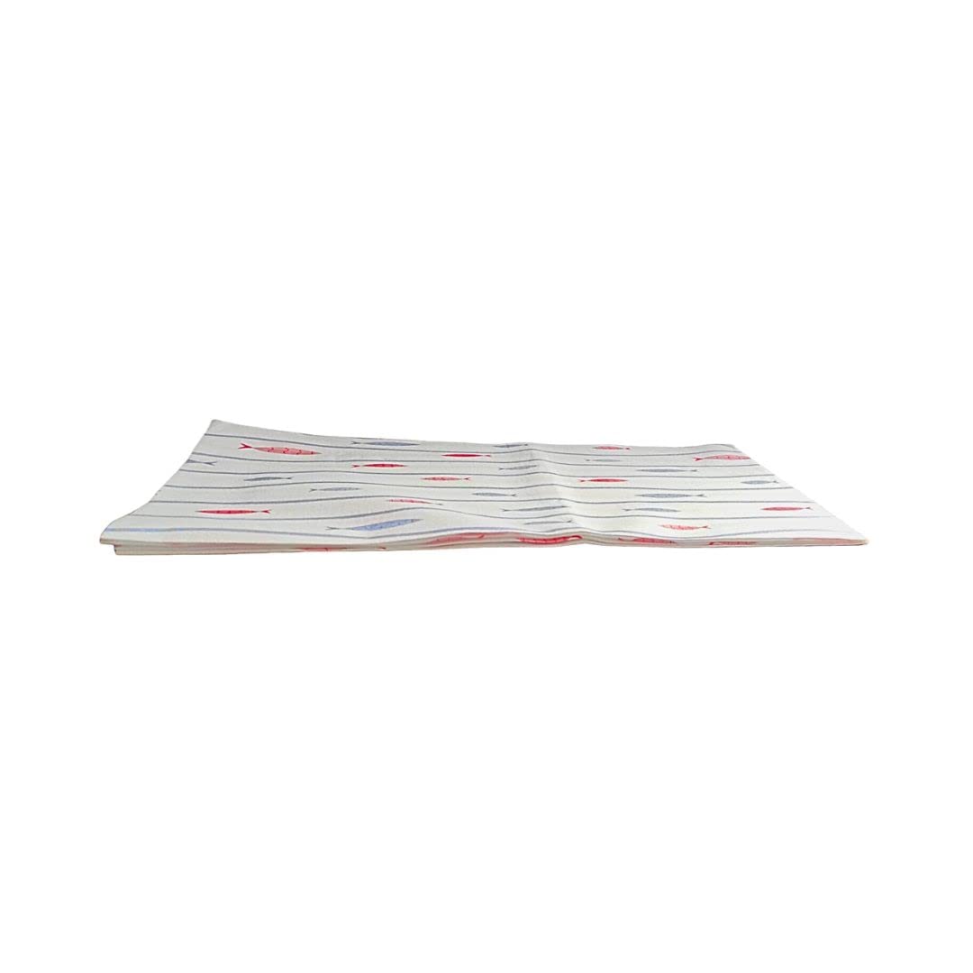 RFD Tovaglie in TNT 100x100 cm Fantasia Mare - 100 Tovaglie - Per Ristoranti, Pub, Pizzeria e Casa - Tessuto Non Tessuto