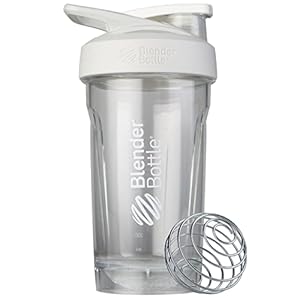 Blender Bottle Strada Shaker pour boissons protéinées et pré-entraînement, 680 ml Blanc